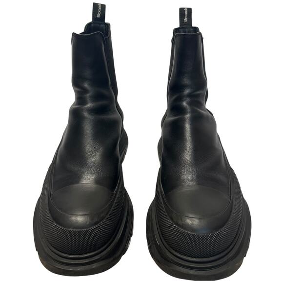 McQueen Tread Slick Chelsea Boot size IT 44 Leather Triple Black - Picture 7 of 16